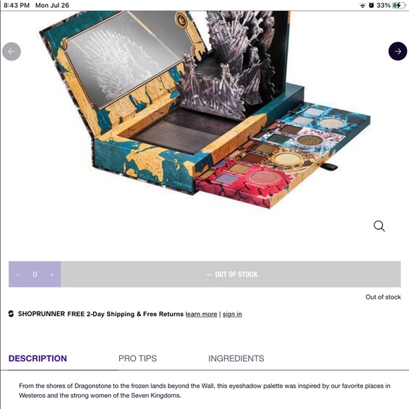 Game of Thrones x urban decay HBO collab palette For Sale - Picture 2 of 10